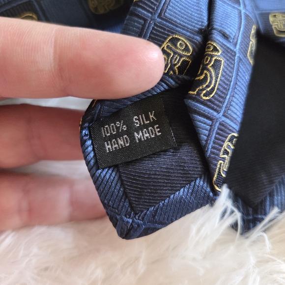 Beijing 2008 Summer Olympics Commemorative Limited Edition Blue Silk Necktie 59" - Picture 8 of 9